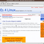 IE4Linux - Nach Abschluß der Installation öffnet sich der IE6 unter Linux