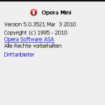 Opera Mobile 5 auf Windows Mobile - Version