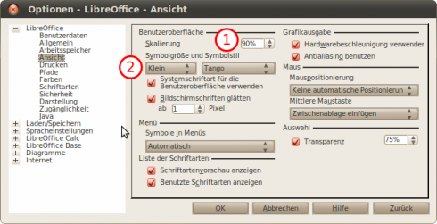 Optionen-LibreOffice-Ansicht