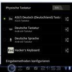 Einstellungen Software Tastatur